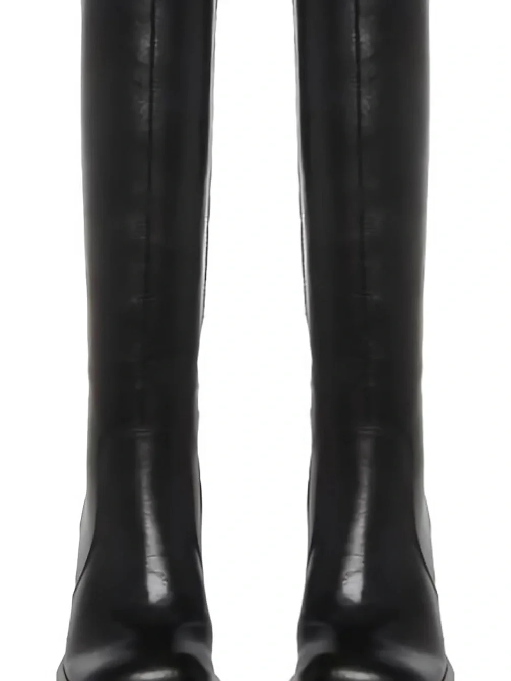 Classic Black Knee-High Platform Boot - Women's